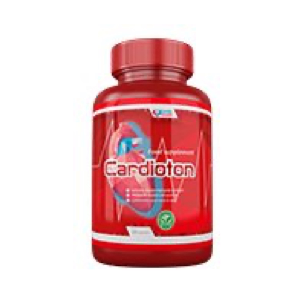 Red Cardioton bottle with heart graphic