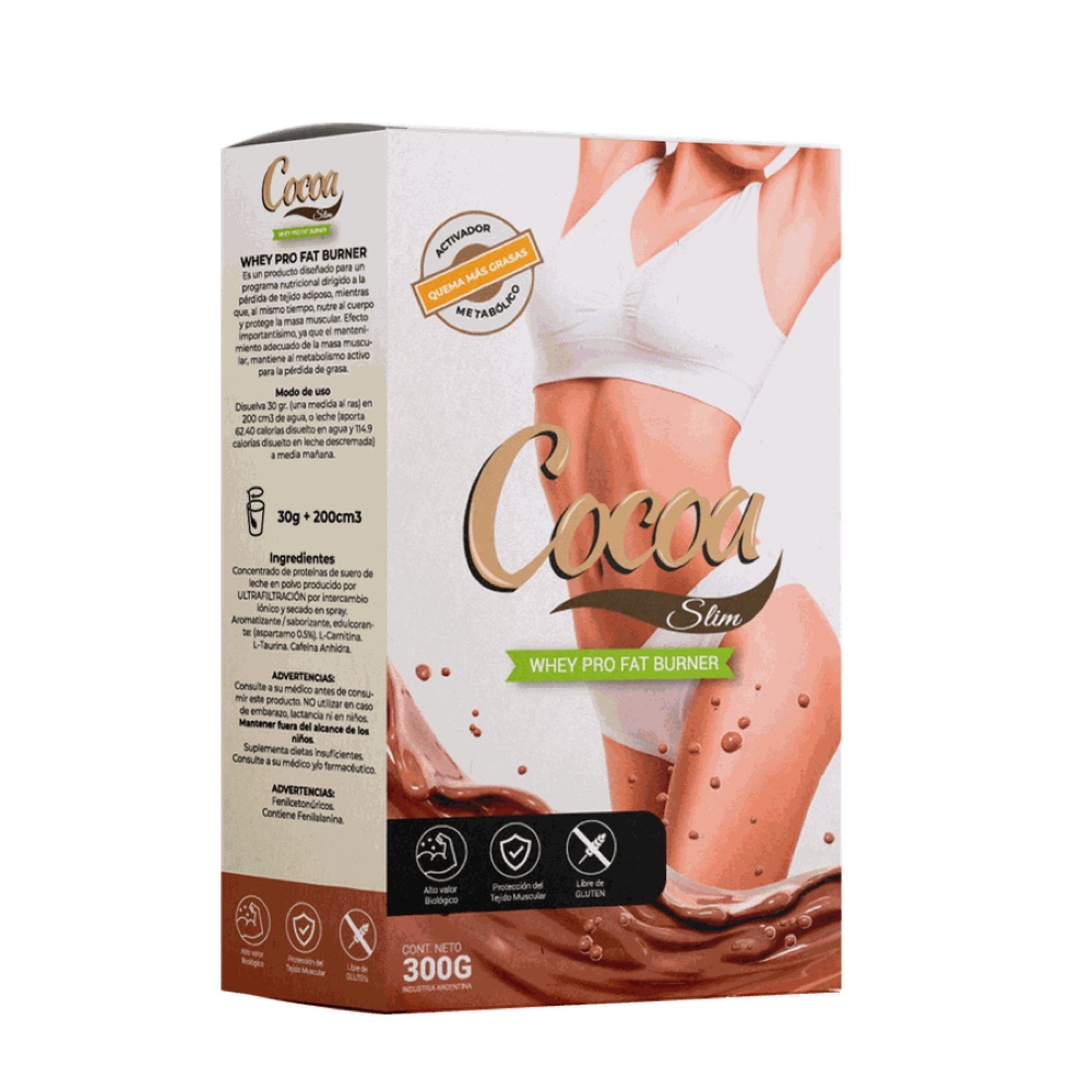 Caja de Cocoa Slim sabor cacao, 300 g