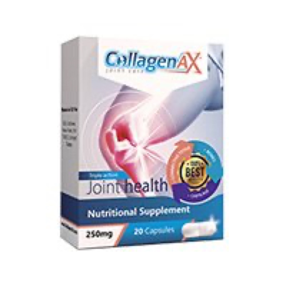 White CollagenAX box with knee image