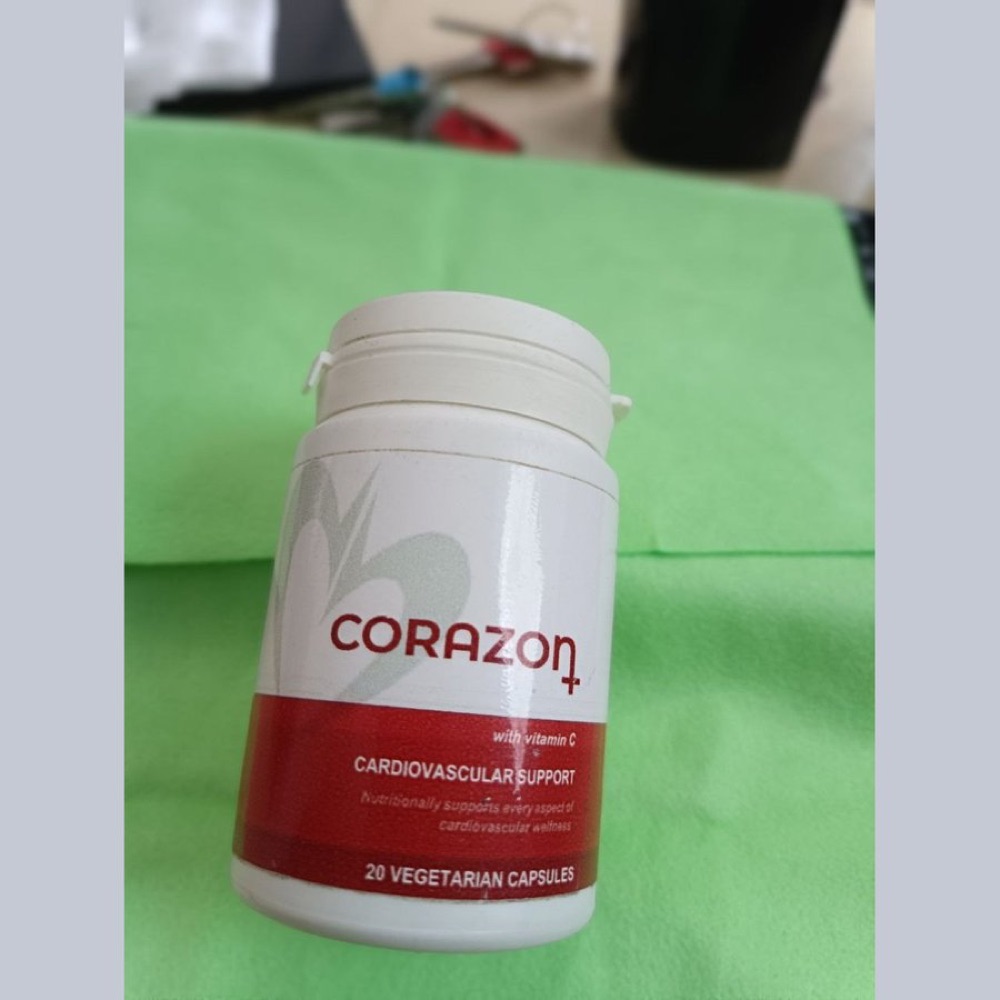 عبوة Corazon+ البيضاء والحمراء، 20 كبسولة نباتية