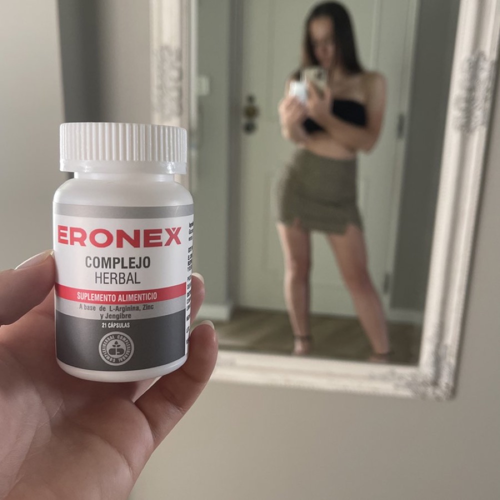 Frasco de Eronex con 21 cápsulas