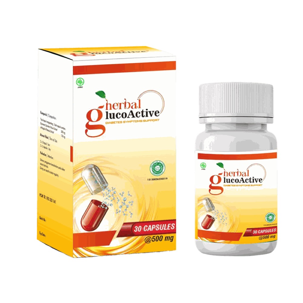 Kemasan GlucoActive 30 kapsul