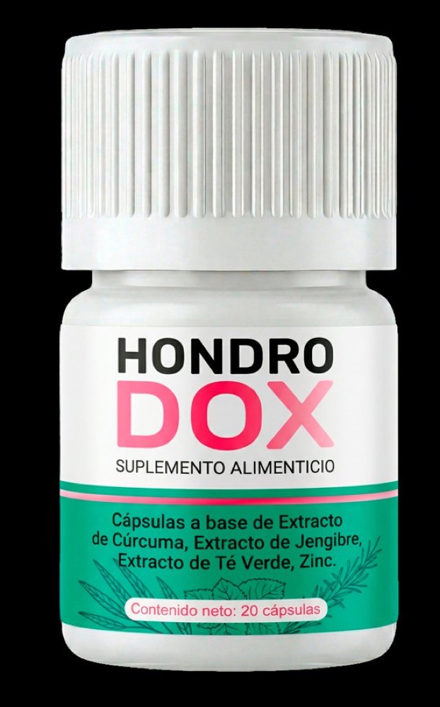 Frasco de HondroDox con 20 cápsulas
