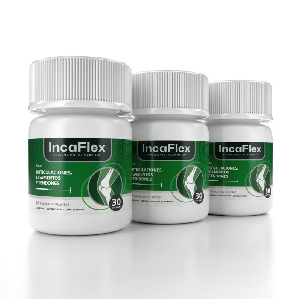Frasco de IncaFlex con 30 cápsulas