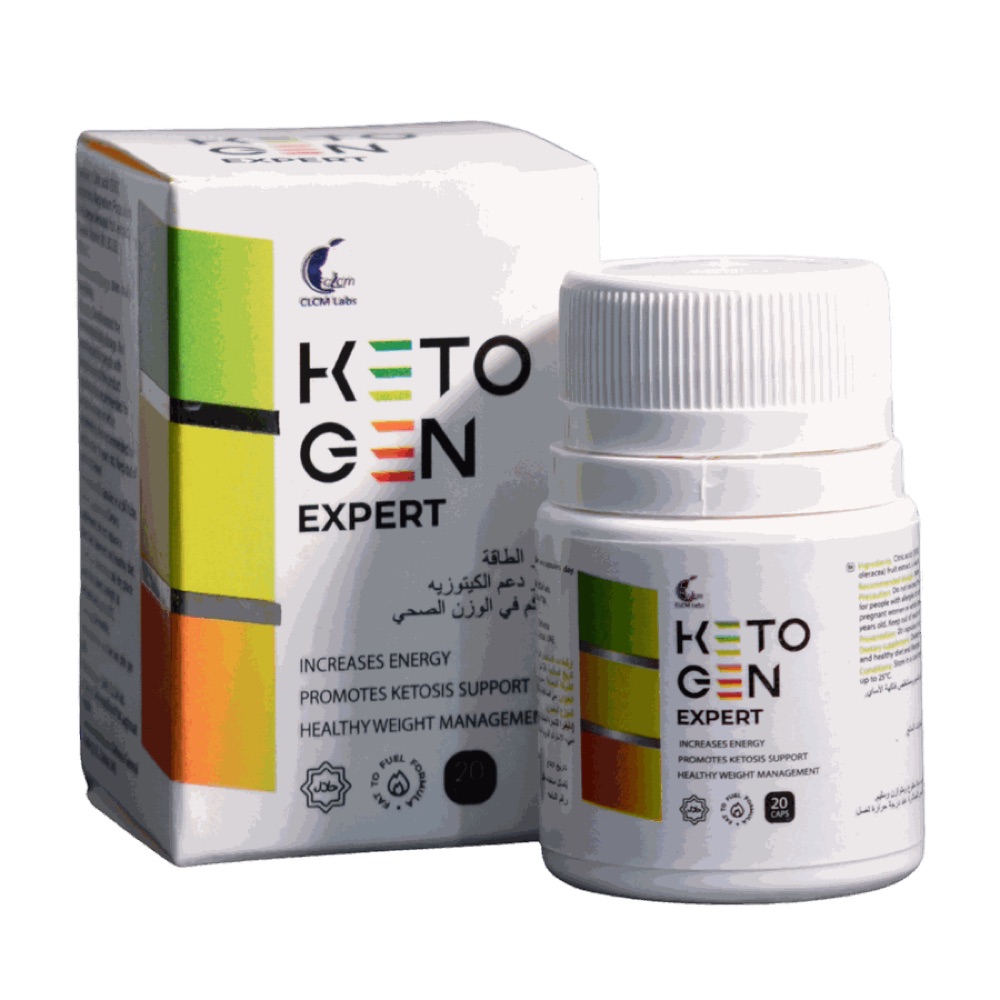 علبة وعبوة Keto Gen Expert البيضاء