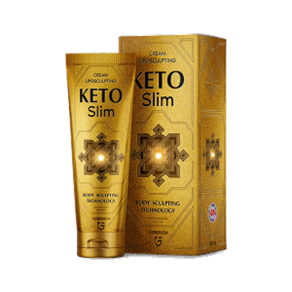 Kultainen KetoSlim-voideputkilo ja rasia