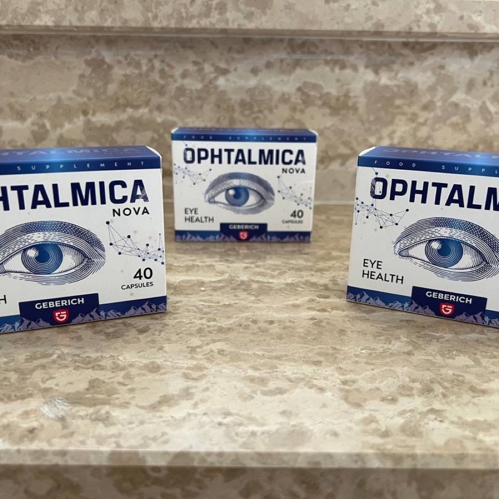 Boîte Ophtalmica et blister de gélules