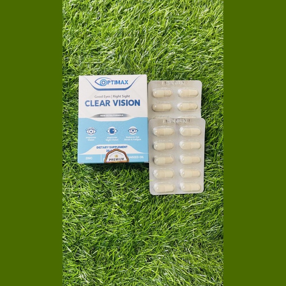 White and blue Optimax Clear Vision box