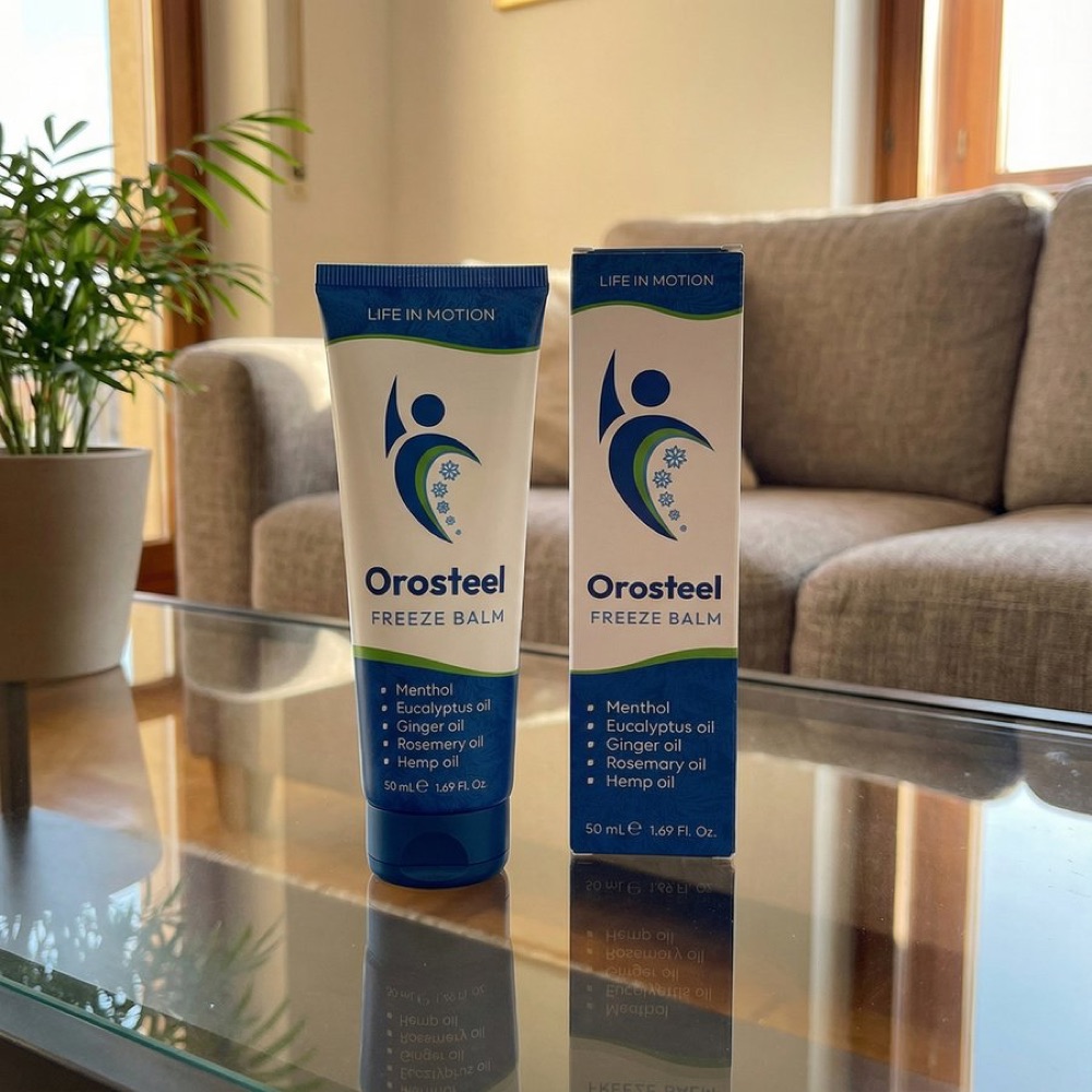 أنبوب Orosteel Freeze Balm أبيض وأزرق
