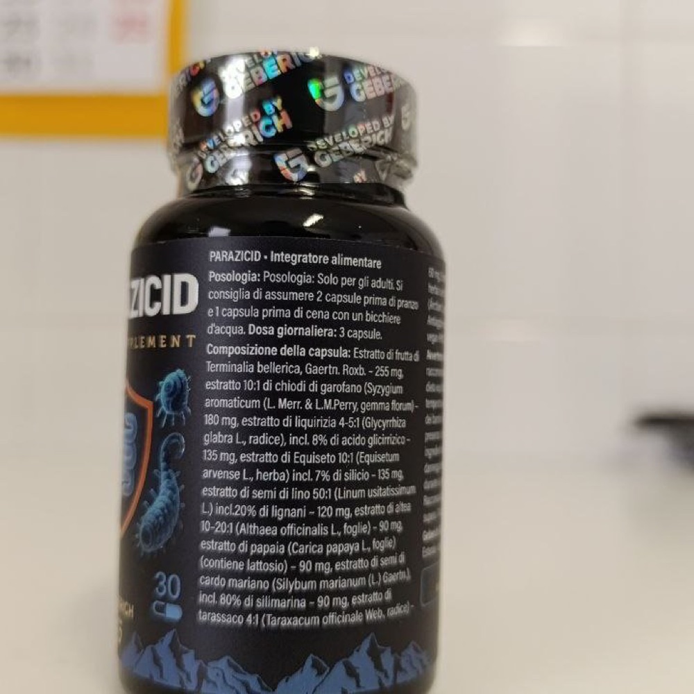 Zwarte pot Parazicid met 30 capsules