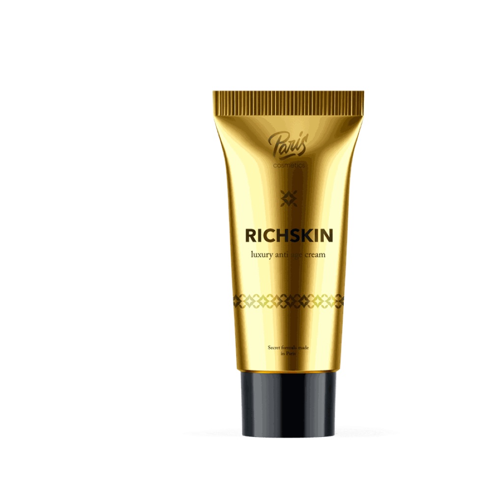 أنبوب Richskin الذهبي وعلبته السودة