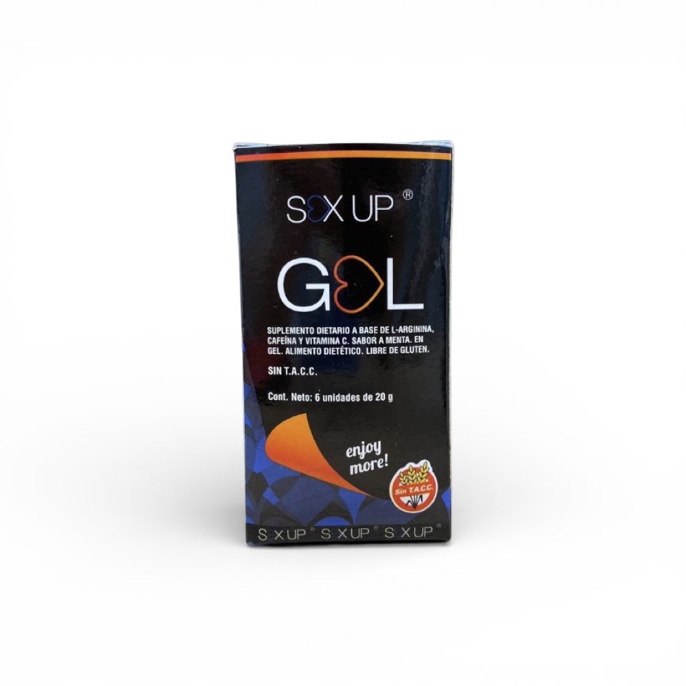 Caja negra de SexUp Gel, 6 sobres de 20 g