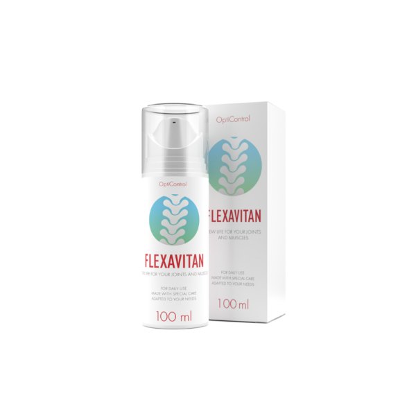 Bílá lahvička Flexavitan s pumpičkou a krabička, 100 ml