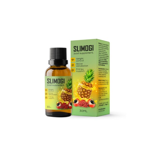 Slimogi cseppentős üveg és zöld doboz ananásszal, 30 ml