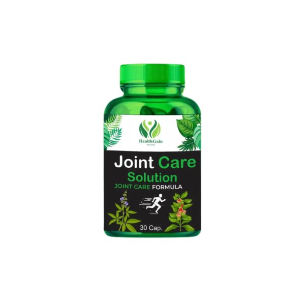 Green Joint Care Solution bottle with a black label, 30 capsules