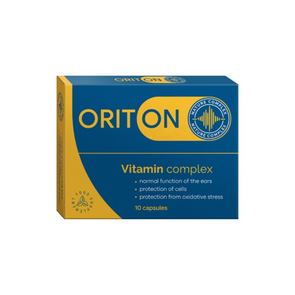 Cutie Oriton albastru cu galben, 10 capsule