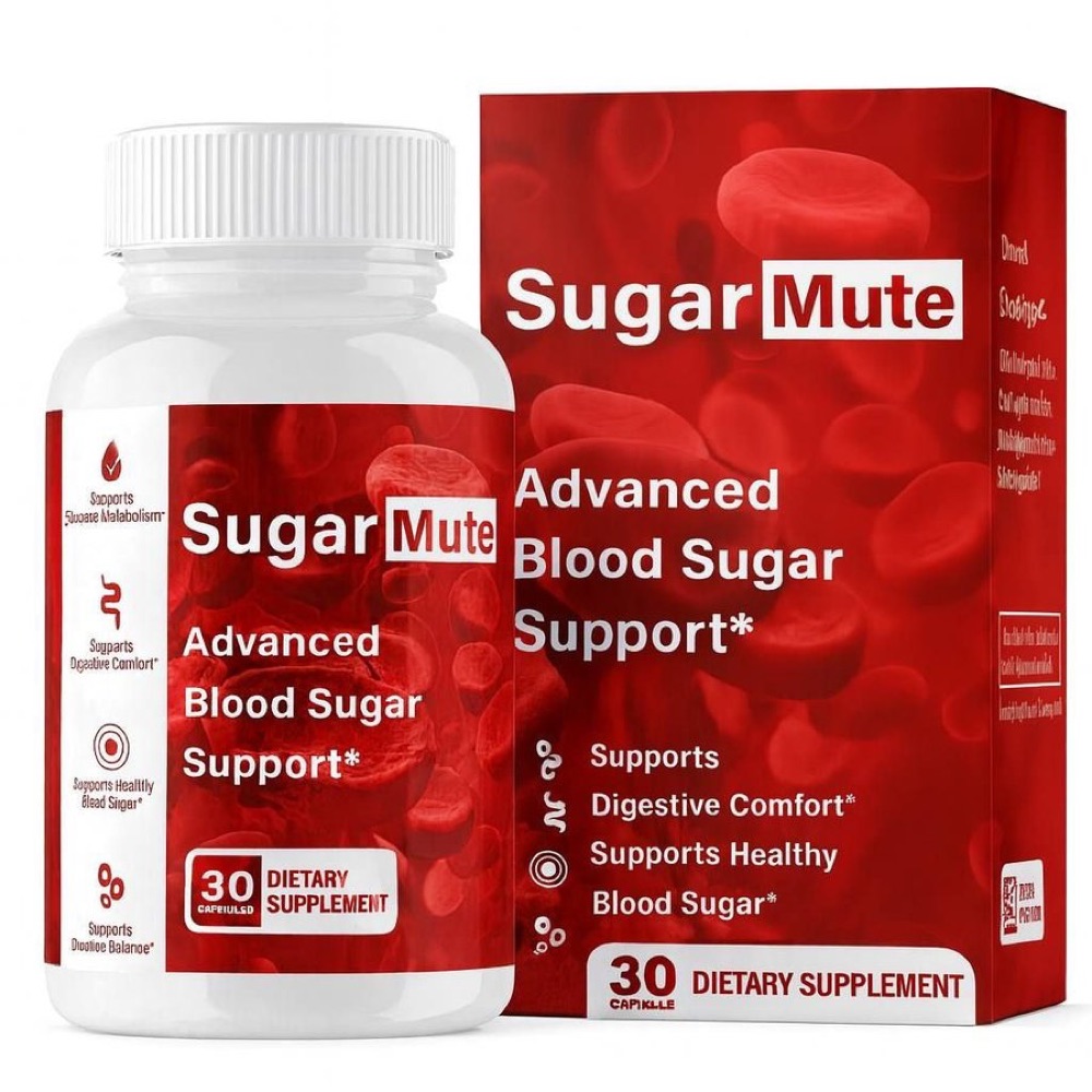 علبة Sugar Mute الحمراء مع العبوة البيضاء، 30 كبسولة