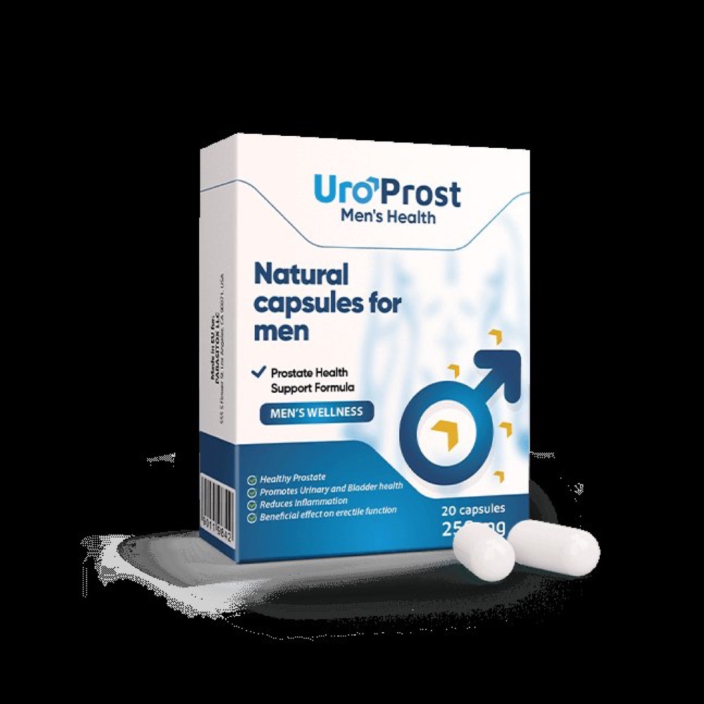 White and blue UroProst box