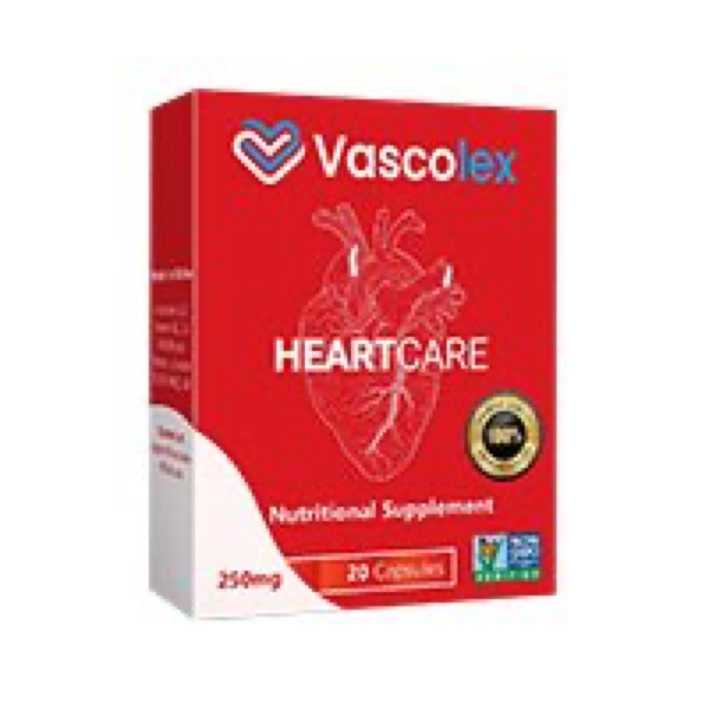 Red Vascolex box with a drawn heart