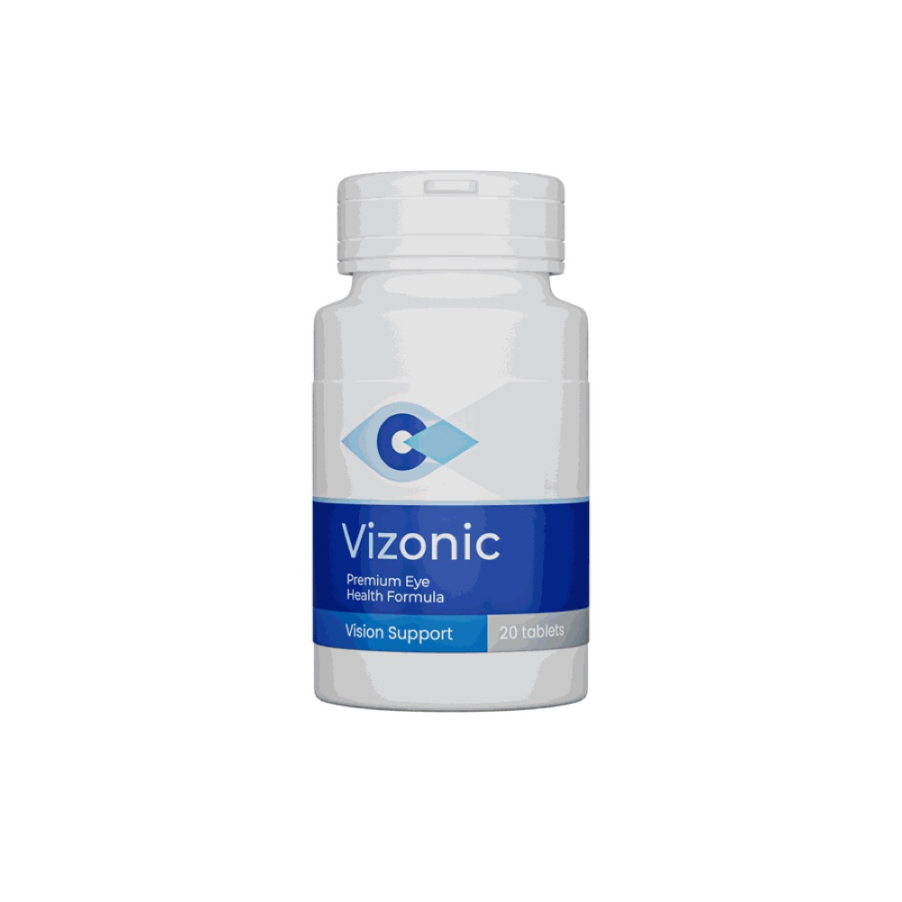 Flacon Vizonic blanc et bleu